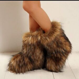 Brown Fur Boots